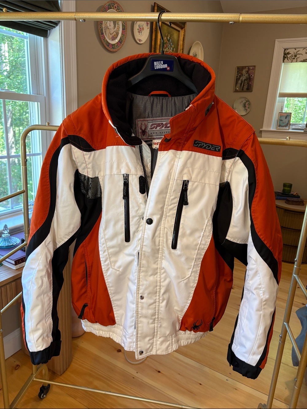 Spyder Men's Orange, White & Black Ski Jacket